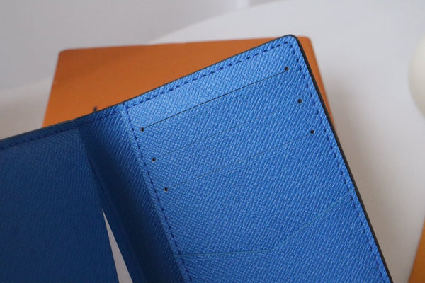 LV M11581 Pocket Organizer Gray Blue Cowhile 224134