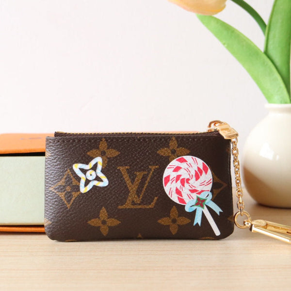 LV M12229 Key Pouch Candy Red Monogram Canvas 224252