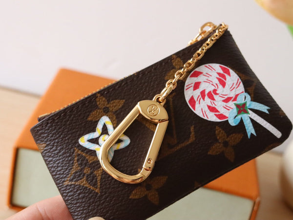 LV M12229 Key Pouch Candy Red Monogram Canvas 224252