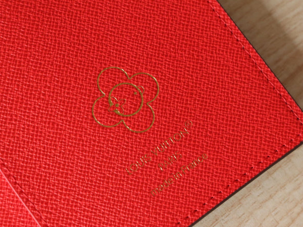 LV M12237 Passport Cover Candy Red Monogram Canvas 224254