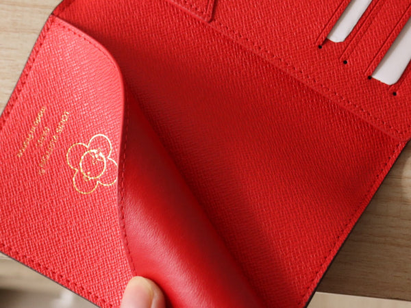 LV M12237 Passport Cover Candy Red Monogram Canvas 224254