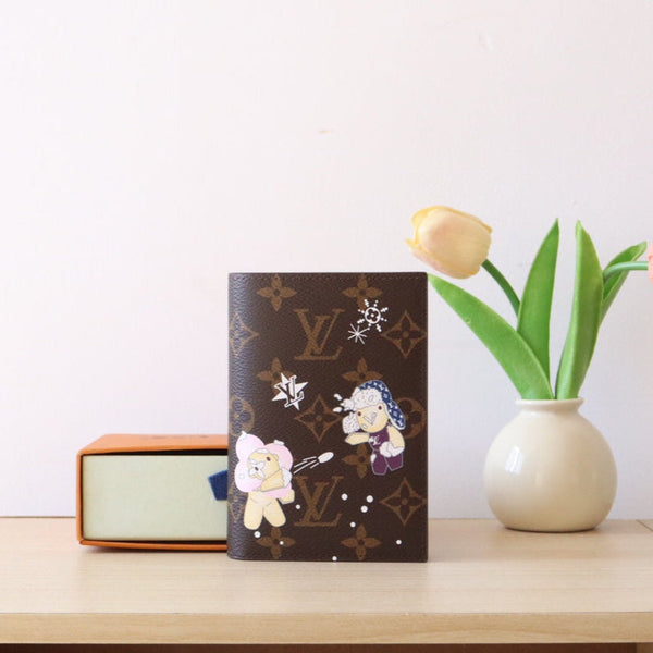 LV M12237 Passport Cover Azur Frost Monogram Canvas 224258