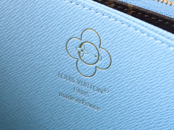 LV M12223 Zippy Wallet Azur Frost Monogram Canvas 224257