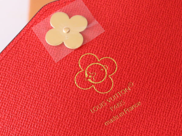 LV M12207 Sarah Wallet Candy Red Monogram Canvas 224256