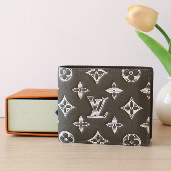 LV M12500 Multiple Wallet Anthracite Grey Monogram Cowhide 224282