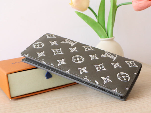 LV M12502 Brazza Wallet Anthracite Grey Monogram Cowhide 224283