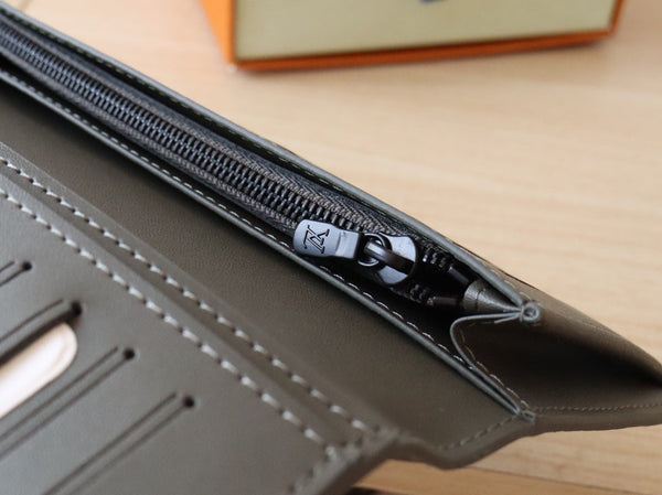 LV M12502 Brazza Wallet Anthracite Grey Monogram Cowhide 224283