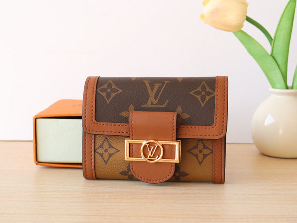 LV Dauphine Compact Wallet Monogram & Monogram Reverse Canvas 224221