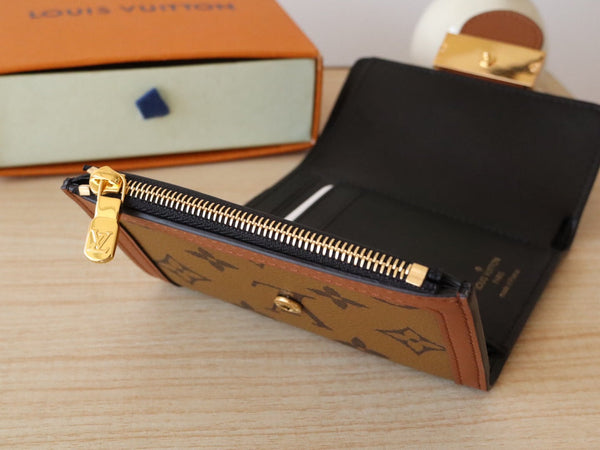 LV Dauphine Compact Wallet Monogram & Monogram Reverse Canvas 224221