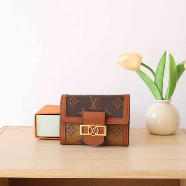 LV Dauphine Compact Wallet Monogram & Monogram Reverse Canvas 224221