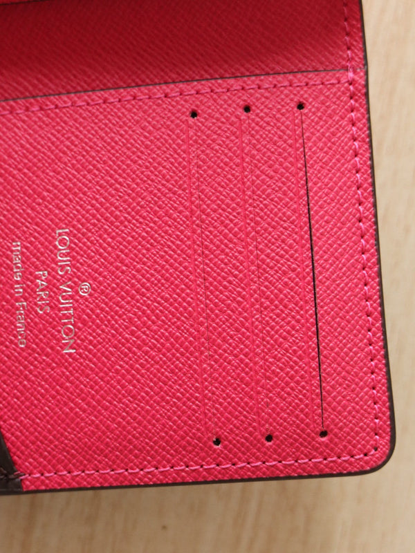 LV Pocket Card Holder Wallet Pink Monogram Canvas & Cowhide 224112