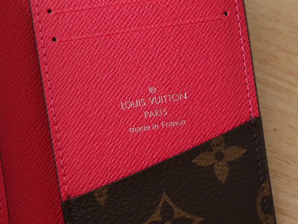 LV Pocket Card Holder Wallet Pink Monogram Canvas & Cowhide 224112