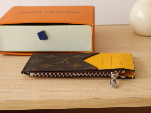 LV Zipper Card Holder Yellow Monogram Canvas & Calfskin 224123