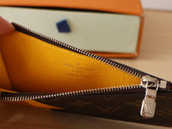 LV Zipper Card Holder Yellow Monogram Canvas & Calfskin 224123