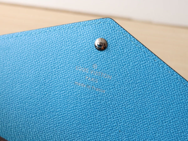 LV M12359 Kirigami Organizer Wallet Gaston Blue Cowhide 247859