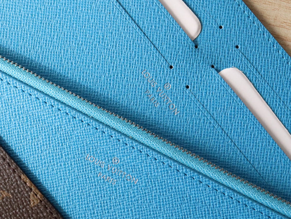 LV M12359 Kirigami Organizer Wallet Gaston Blue Cowhide 247859