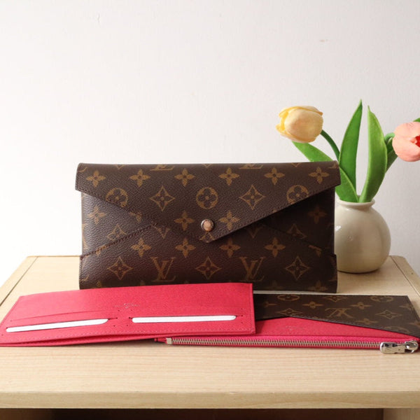 LV M12359 Kirigami Organizer Wallet Pondichery Pink Cowhide 247860