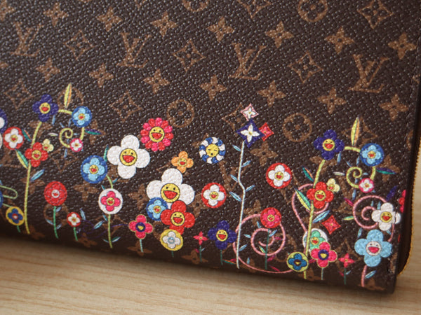 LVxTM Zippy Wallet Brown Monogram Flower Motifs Canvas