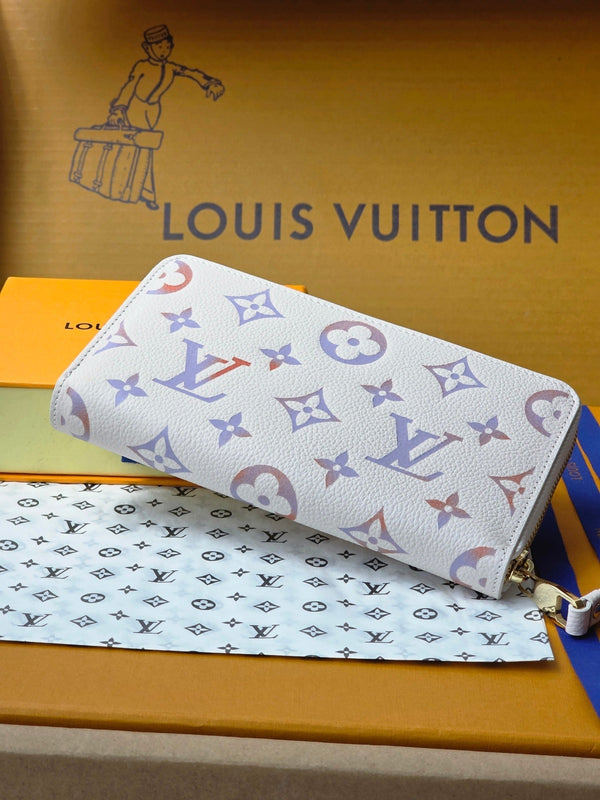 LV M25594 Zippy Wallet Dream Beige Embossed Grained Cowhide - Light GHW