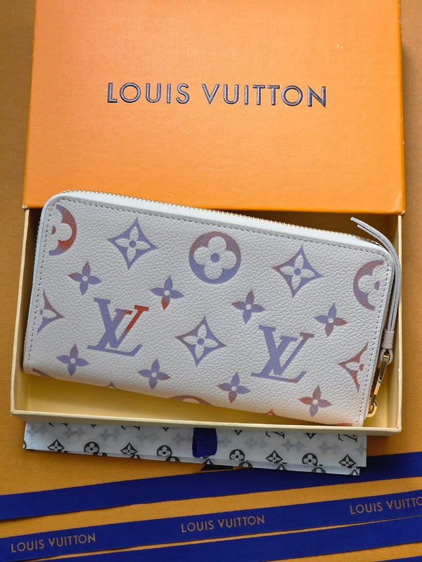 LV M25594 Zippy Wallet Dream Beige Embossed Grained Cowhide - Light GHW