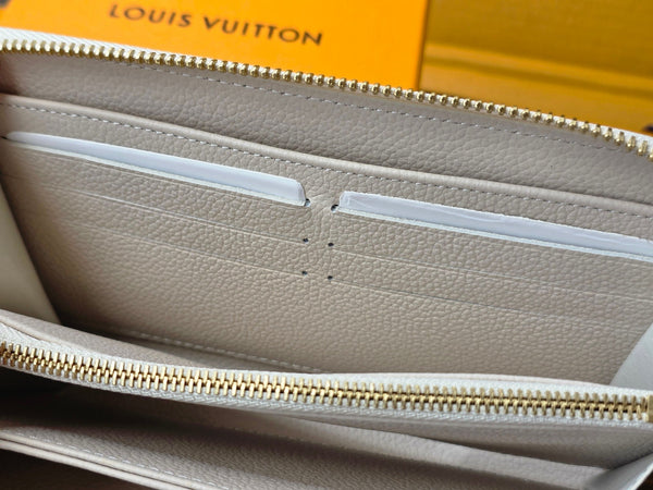 LV M25594 Zippy Wallet Dream Beige Embossed Grained Cowhide - Light GHW