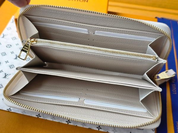 LV M25594 Zippy Wallet Dream Beige Embossed Grained Cowhide - Light GHW