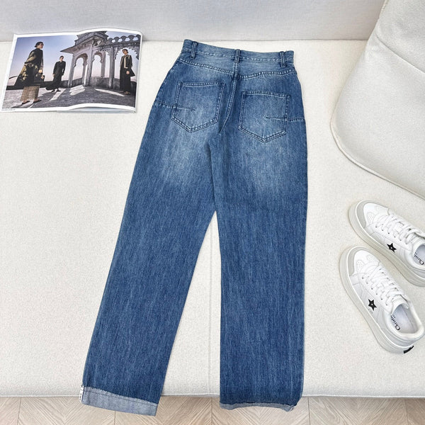 CD 25 Straight Jeans Blue Cotton 591803