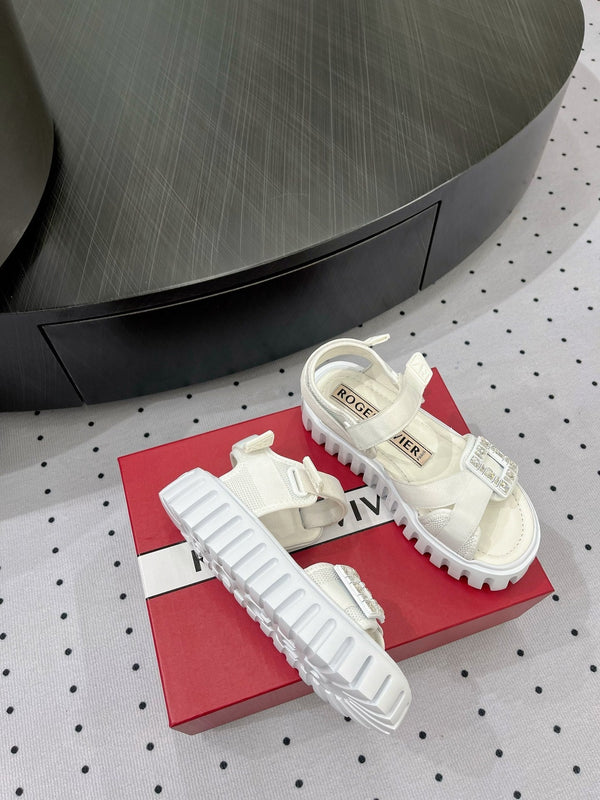 Viv Comfort Sandals White Sheepskin 295953