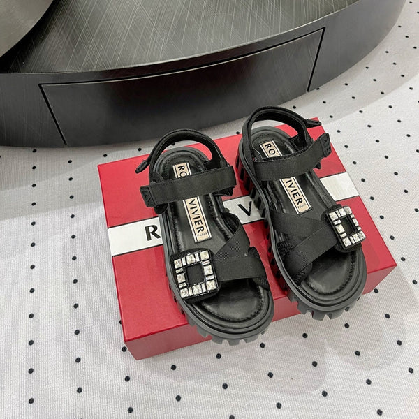 Viv Comfort Sandals Black Sheepskin 295954