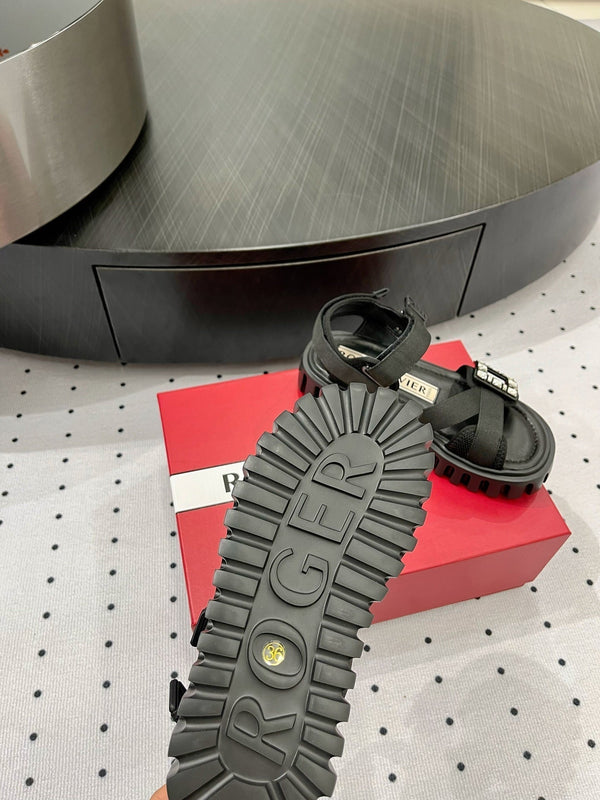 Viv Comfort Sandals Black Sheepskin 295954