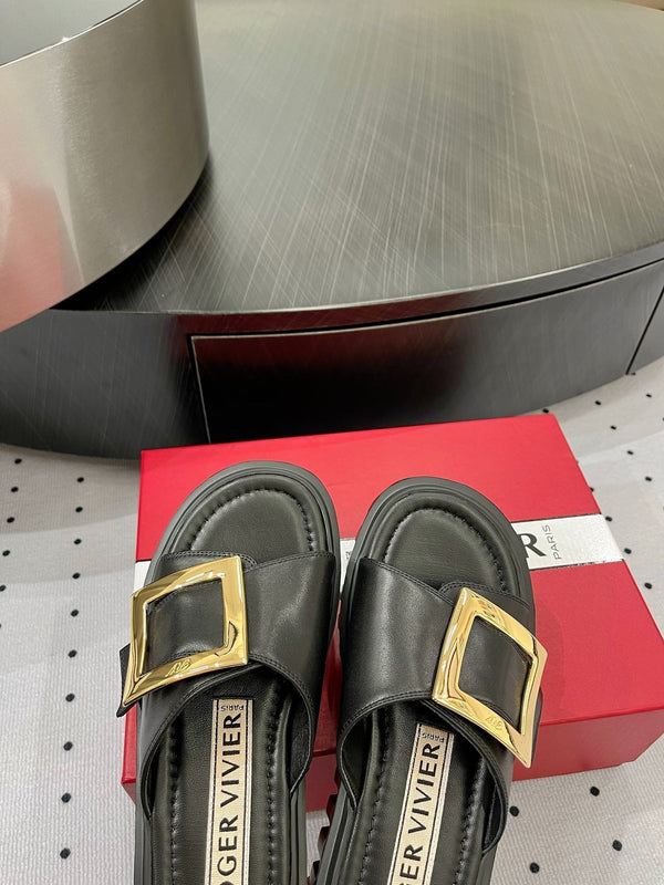 Viv Simple Mules Black Sheepskin 295956