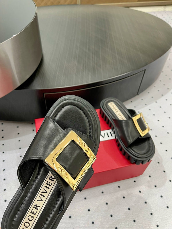 Viv Simple Mules Black Sheepskin 295956