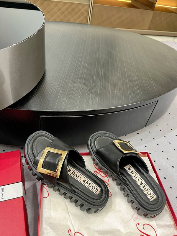 Viv Simple Mules Black Sheepskin 295956