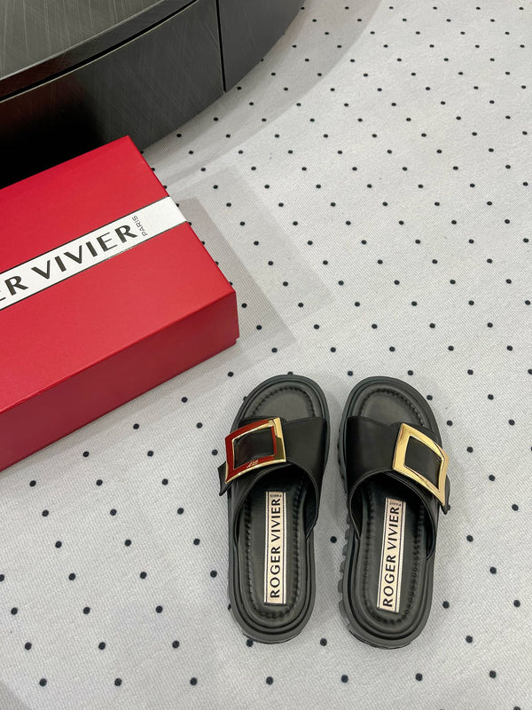 Viv Simple Mules Black Sheepskin 295956