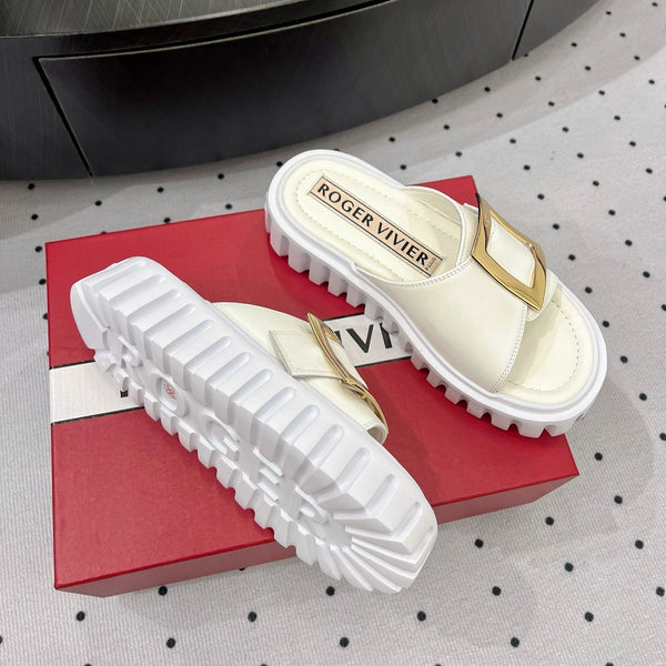 Viv Simple Mules White Sheepskin 295958