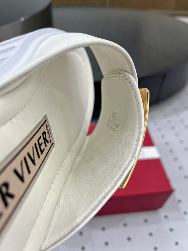 Viv Simple Mules White Sheepskin 295958