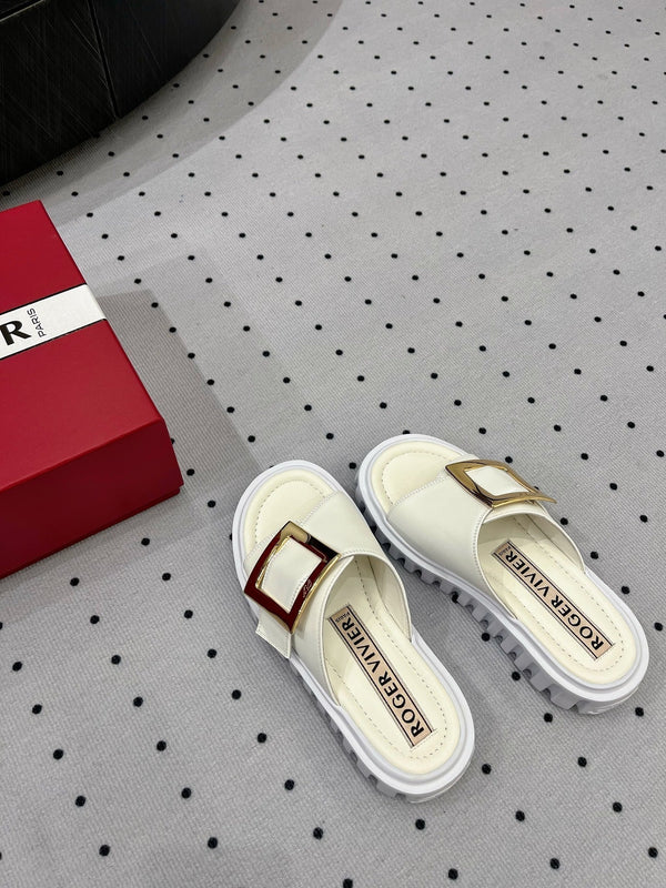 Viv Simple Mules White Sheepskin 295958