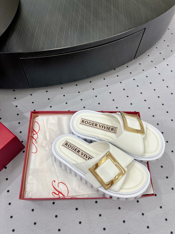 Viv Simple Mules White Sheepskin 295958