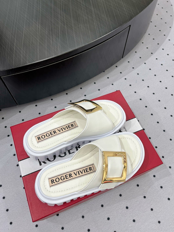 Viv Simple Mules White Sheepskin 295958