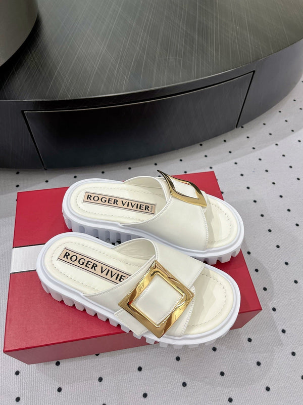 Viv Simple Mules White Sheepskin 295958