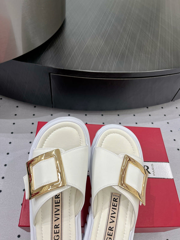 Viv Simple Mules White Sheepskin 295958