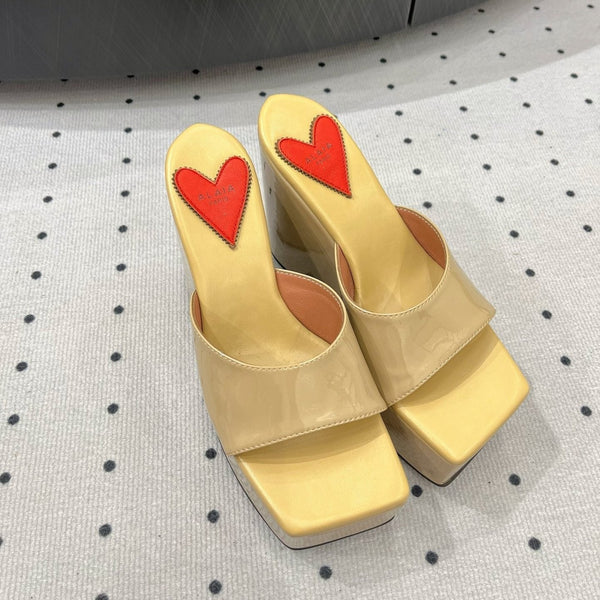 Alaila High Sandal 115mm In Beige Glossy Lambskin 954870