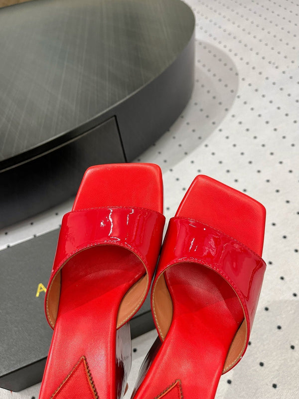 Alaila High Sandal 115mm In Red Glossy Lambskin 954872