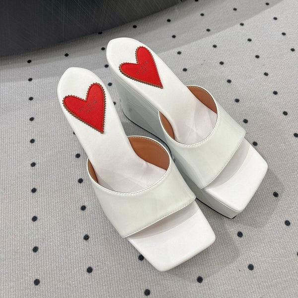 Alaila High Sandal 115mm In White Glossy Lambskin 954874