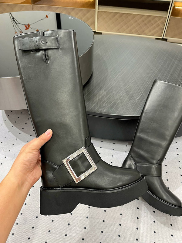 Viv Ranger Boots Black Calfskin 365206