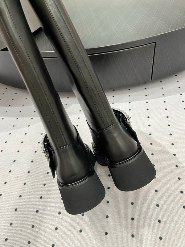 Viv Ranger Diamond Boots Black Calfskin 365207