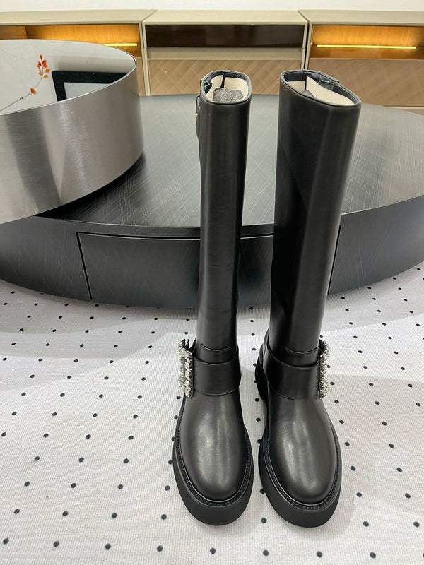 Viv Ranger Diamond Boots Black Calfskin 365207