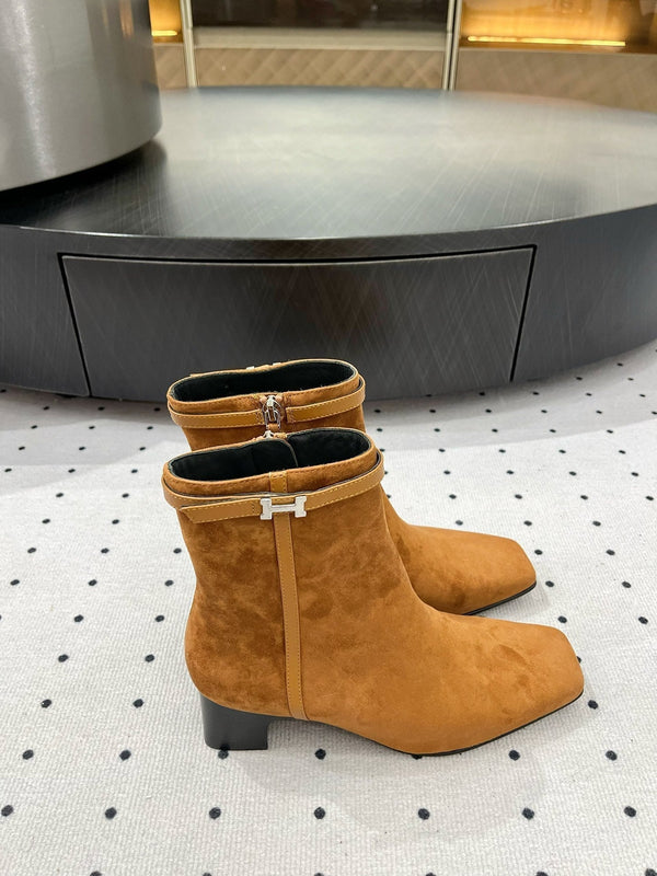 Stivaletto HM Hommage 50mm Marrone Arancione Scamosciato 954737