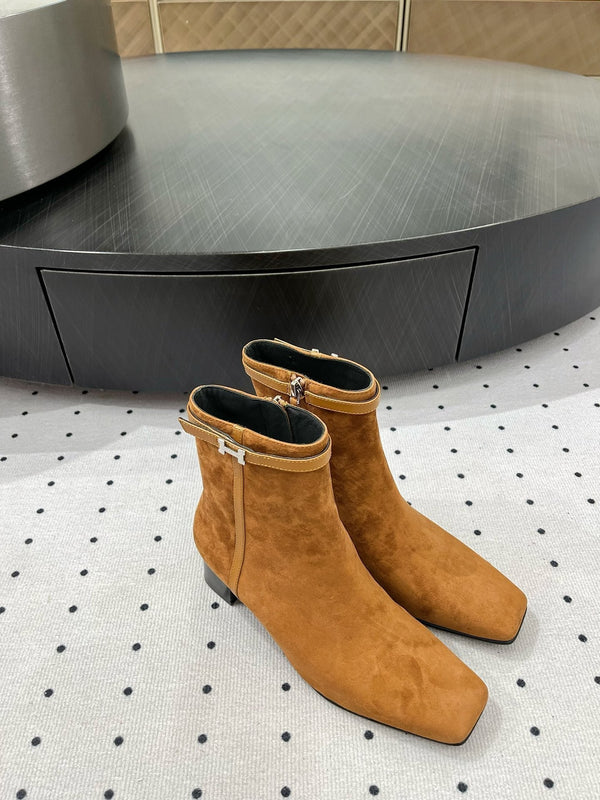 Stivaletto HM Hommage 50mm Marrone Arancione Scamosciato 954737