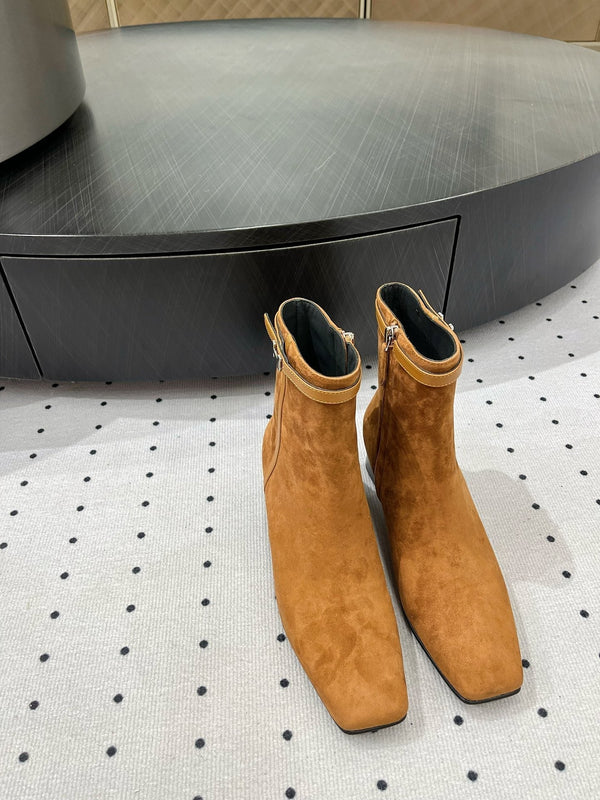 Stivaletto HM Hommage 50mm Marrone Arancione Scamosciato 954737